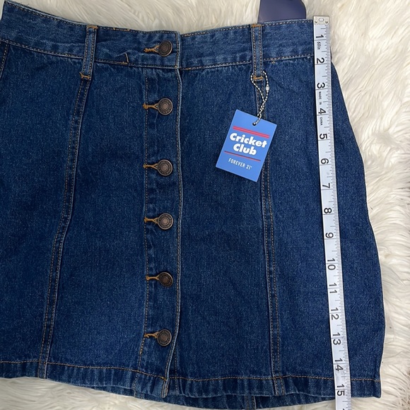 β’ Forever 21 Denim Blue Skirt New With Tags - Picture 8 of 11